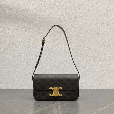 Cel*ne triomphe handbag printed logo super quality smooth leather 20x12cm - main image