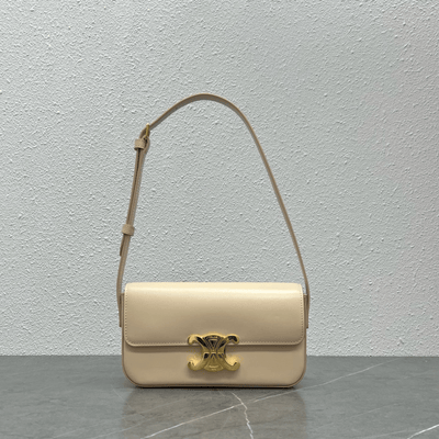 Cel*ne triomphe handbag replica milky white super smooth leather 20x12cm - main image