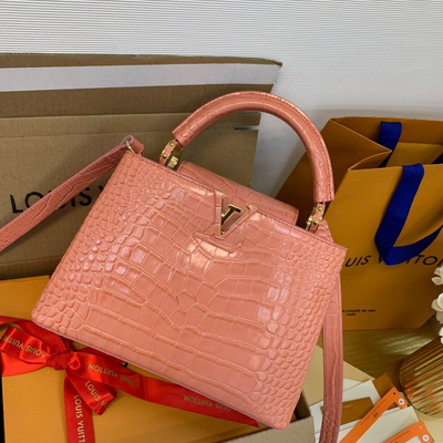 Lou*s Vuitt*n lv capucines bb earthy red like auth handbags 27cm - main image
