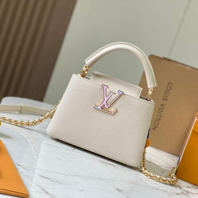 Lou*s Vuitt*n lv capucines beige lv pattern purple 21cm - main image