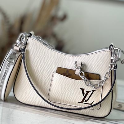 Lou*s Vuitt*n lv marellini epi white full set replica handbags 20cm - main image