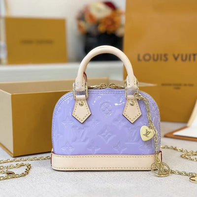 Lou*s Vuitt*n lv nano alma monogram vernis like auth handbags 18x12x8cm - main image