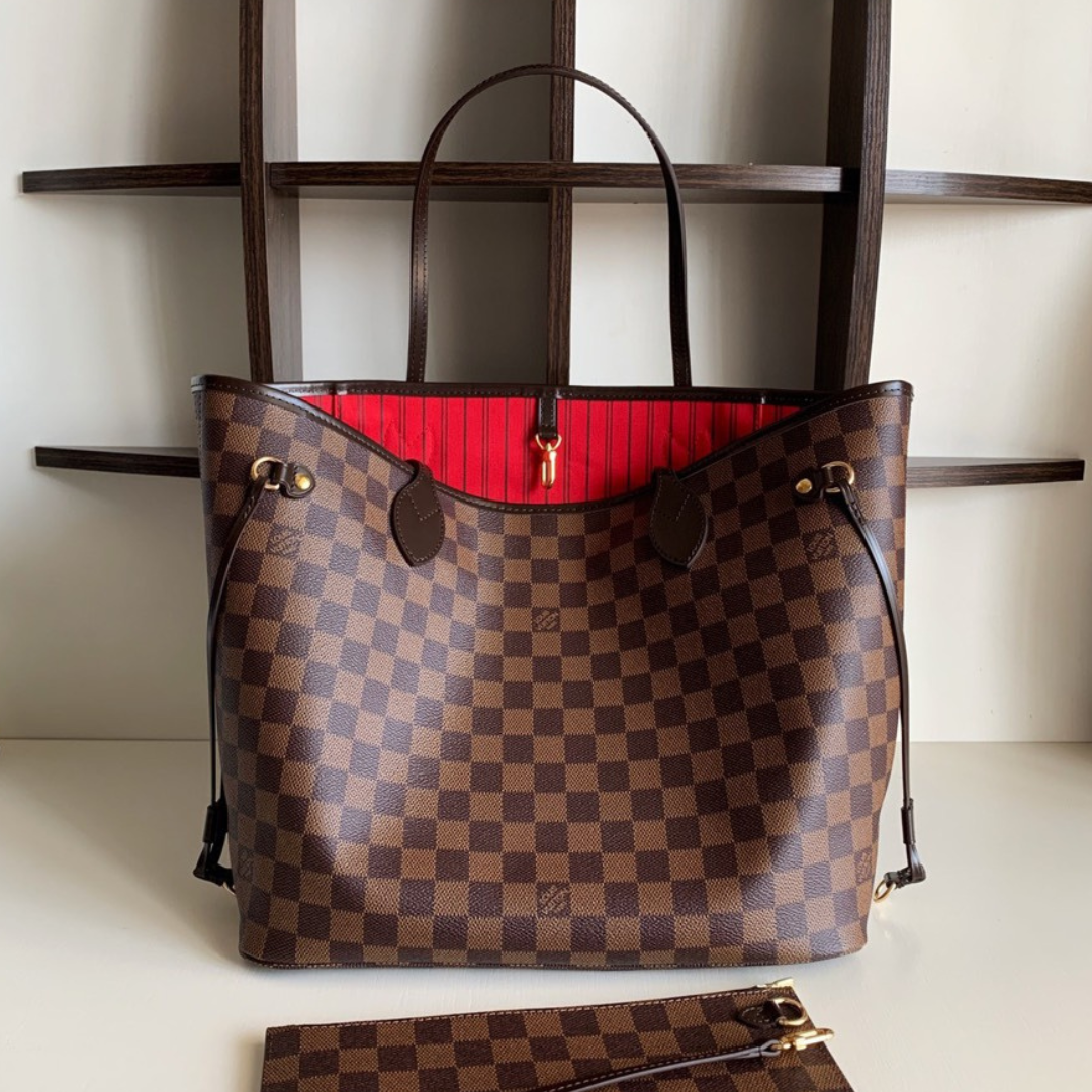 Lou*s Vuitt*n lv neverfull checkered pattern handbags 32x29x17cm - main image