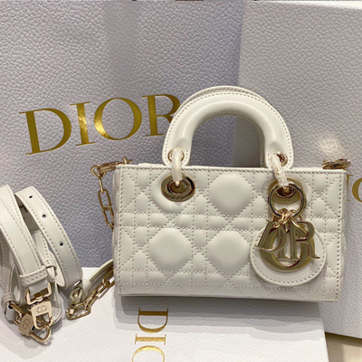 Di*r d-joy mini bag white super quality women’s handbag 16.5x6x10cm - main image