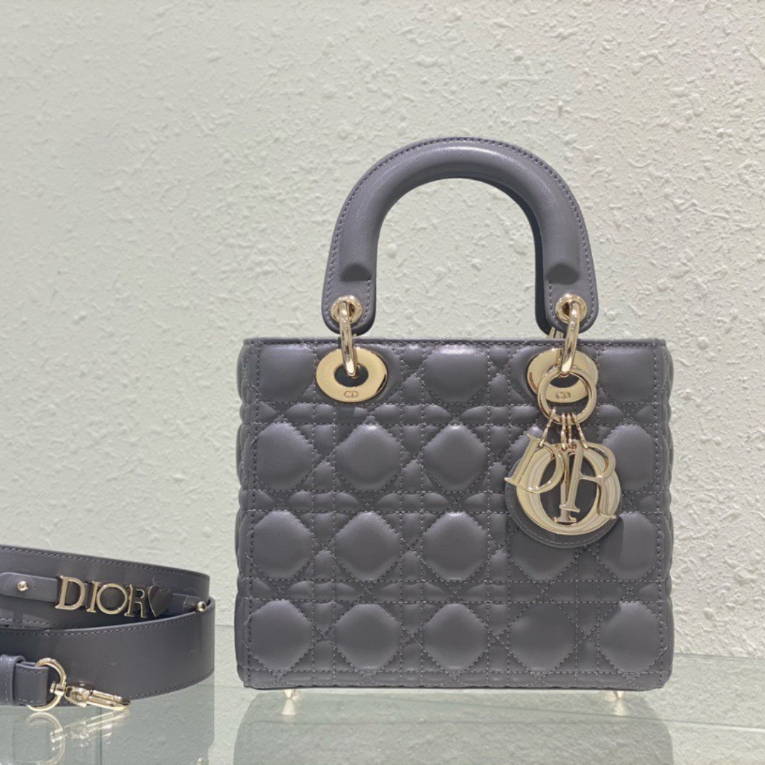 Di*r lady abc super quality gray handbag 20cm - main image