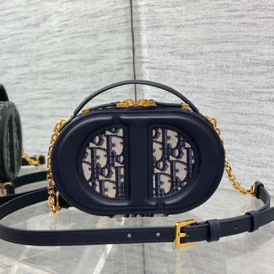 Di*r branded women’s handbag with crossbody strap 18x6cm - main image