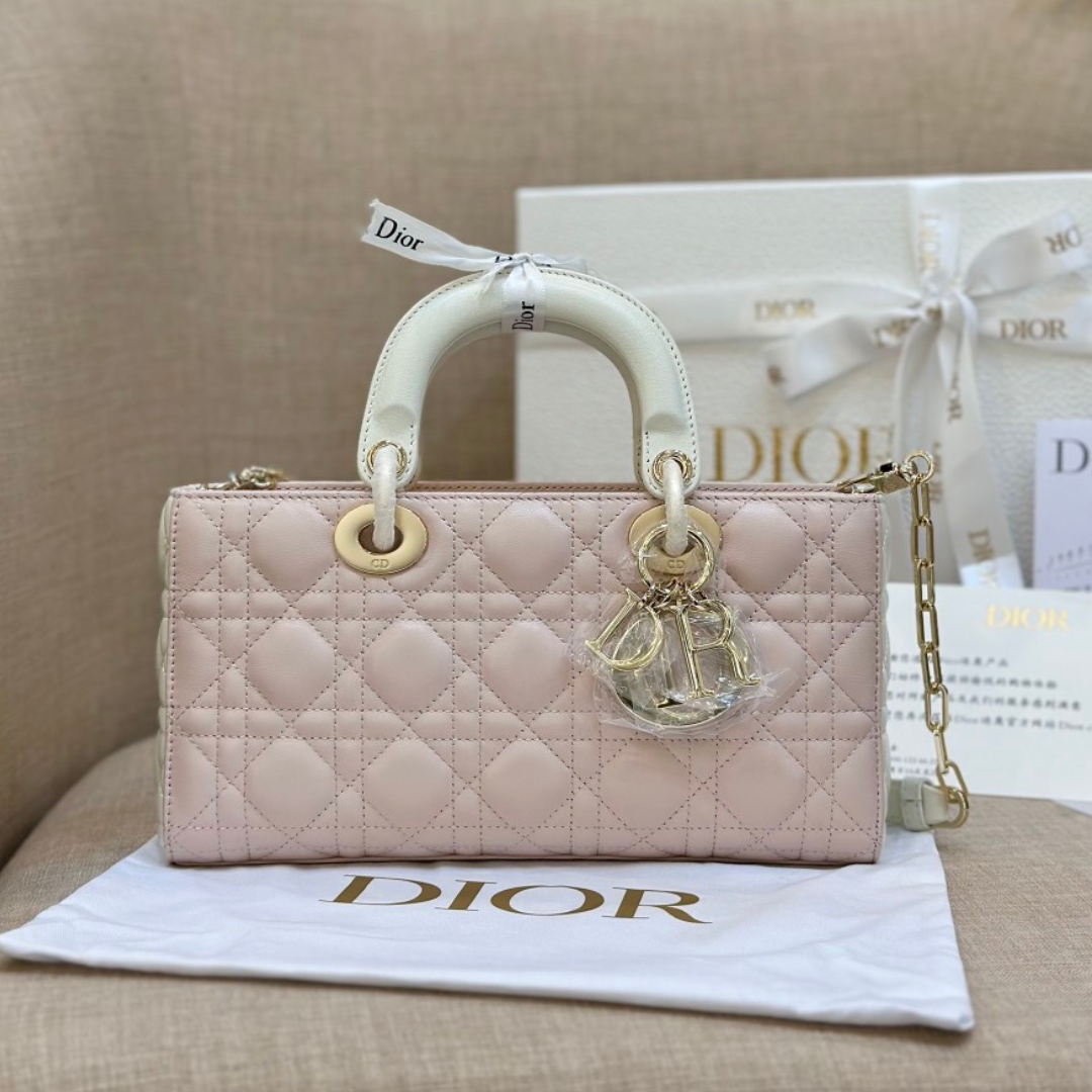 Di*r d-joy women’s handbag pink cowhide 26cm - main image