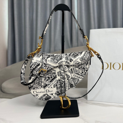 Di*r 11 handbags saddle bag woman’s lock gold 25x20x6cm - main image