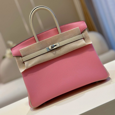 Herm*s birkin mix phw togo like auth sheep skin pink handbags 25cm - main image