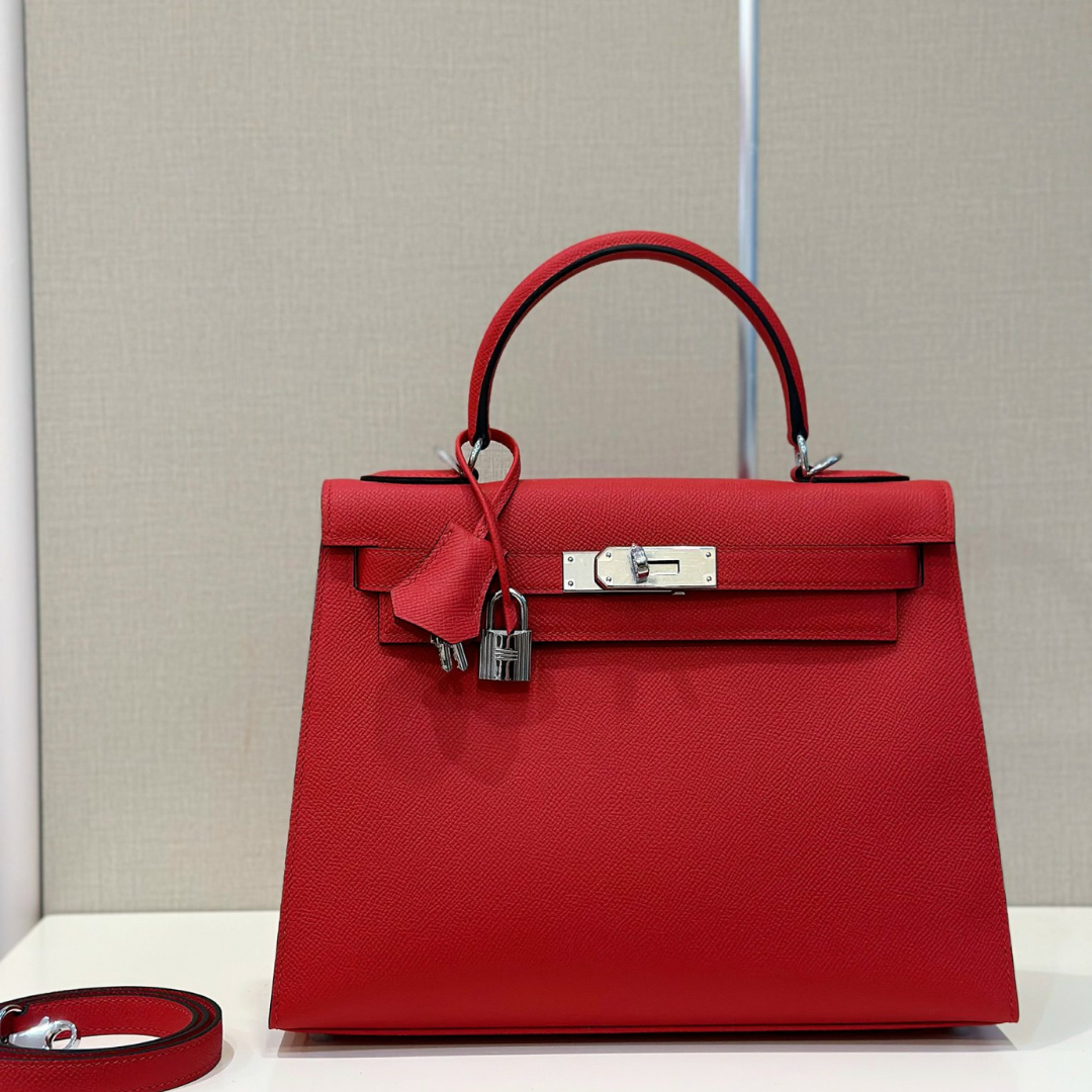 Herm*s kelly da epsom like auth red woman’s handbags 28cm - main image