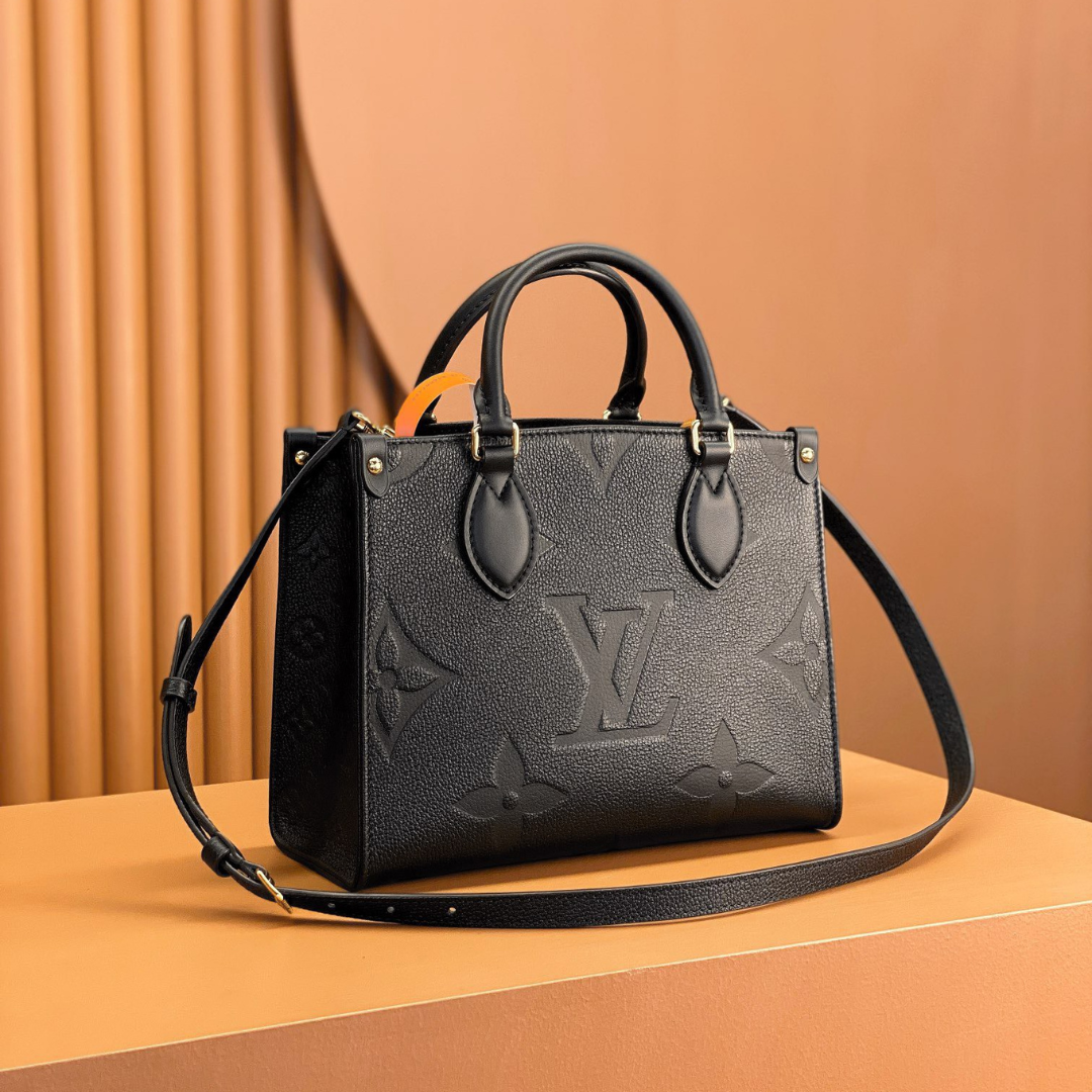 Lou*s Vuitt*n lv on the go pm tote bag black handbags 25cm - main image