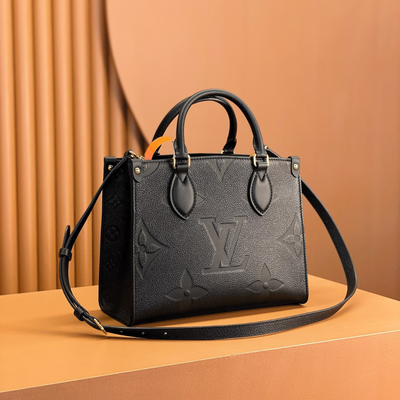 Lou*s Vuitt*n lv on the go pm tote bag black handbags 25cm - main image