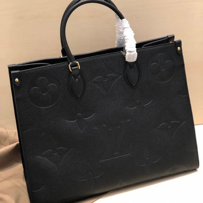 Lou*s Vuitt*n lv on the go pm tote bag replica 1:1 black handbags 35cm - main image