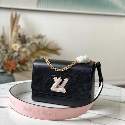 Lou*s Vuitt*n lv twist black cowhide leather handbags 24cm - main image