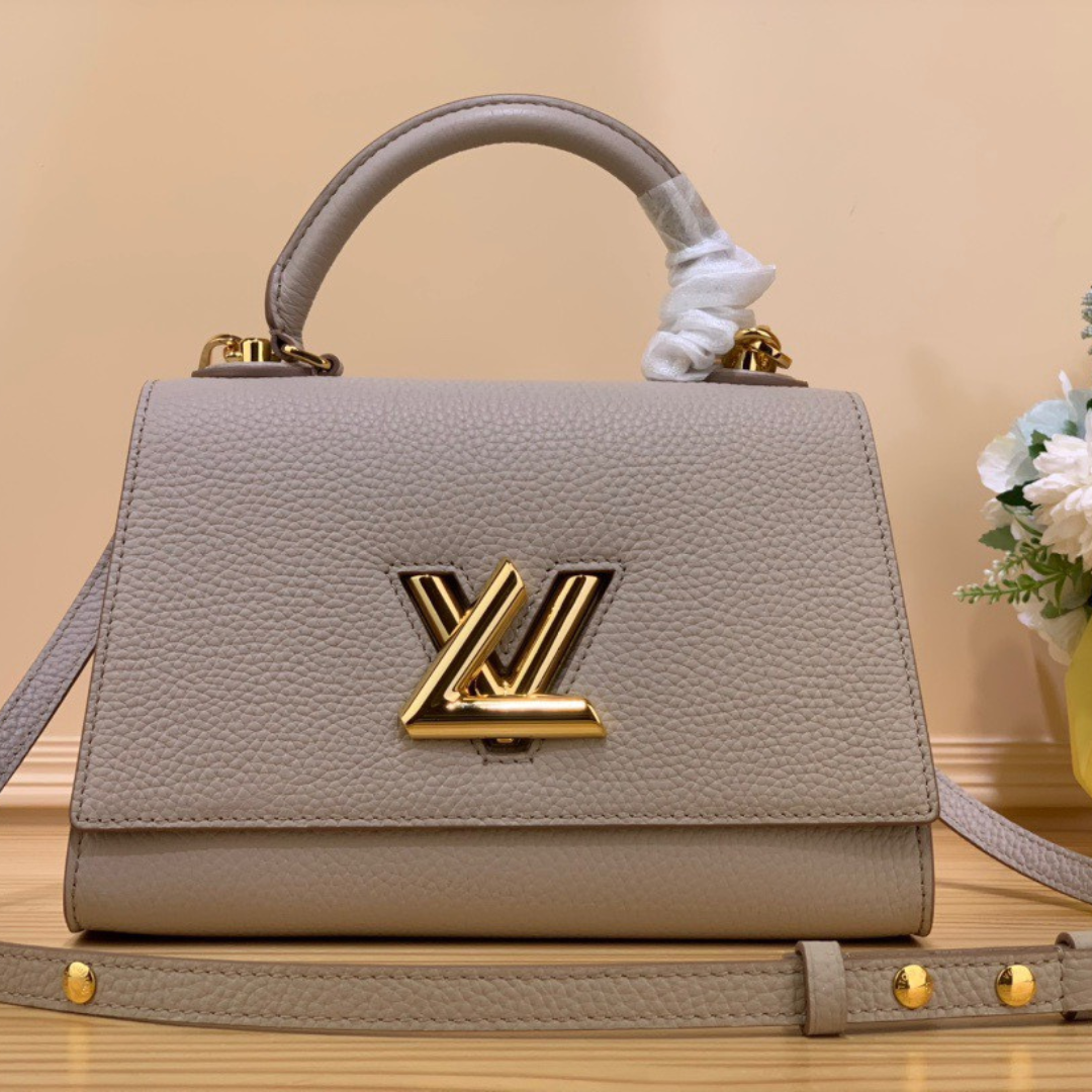 Lou*s Vuitt*n lv twist handle like auth lock gold handbags 17x25x11cm - main image