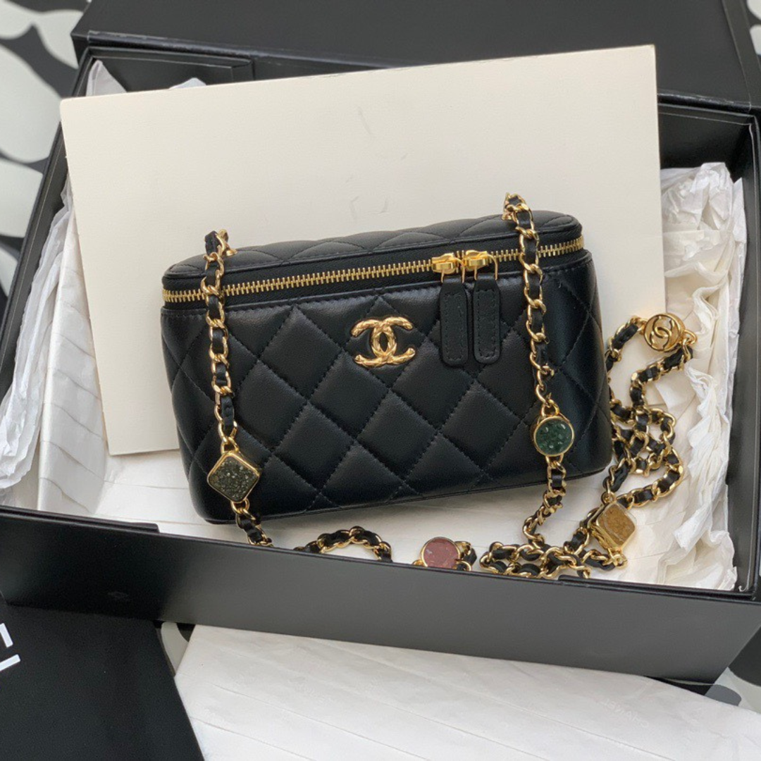 Chan*l mini bag handbags sheep skin handle mix 17cm - main image