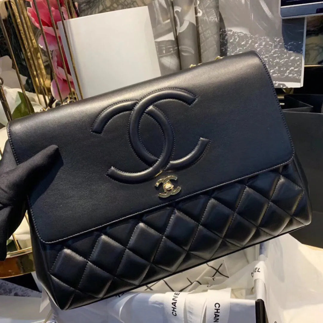 Chan*l shopping handbags woman’s black leather 33x23x11cm - main image