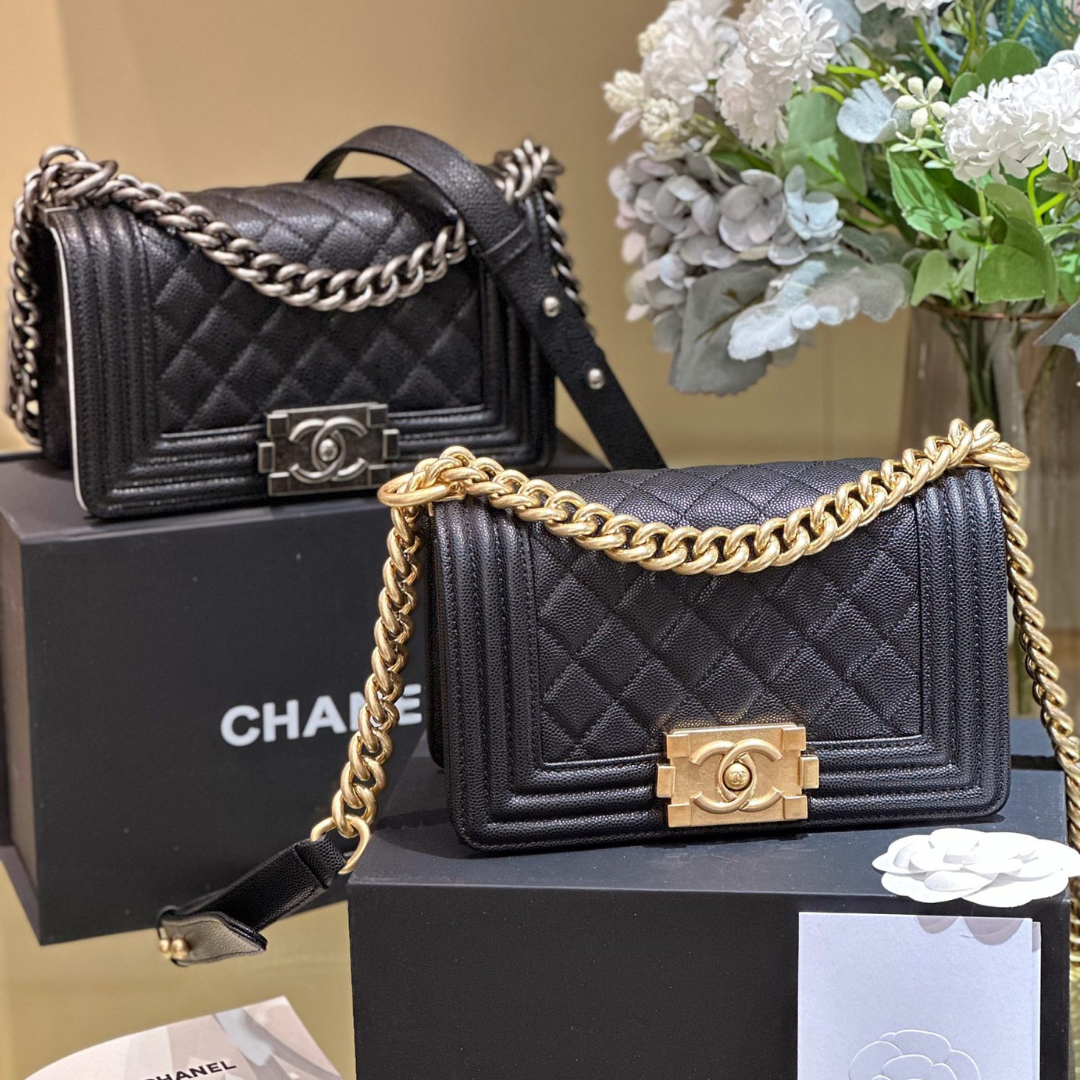 Chan*l 11 handbag boy black lock gold woman’s 20cm - main image