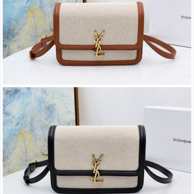 saint laurent solferino medium cotton and leather shoulder bag - main image