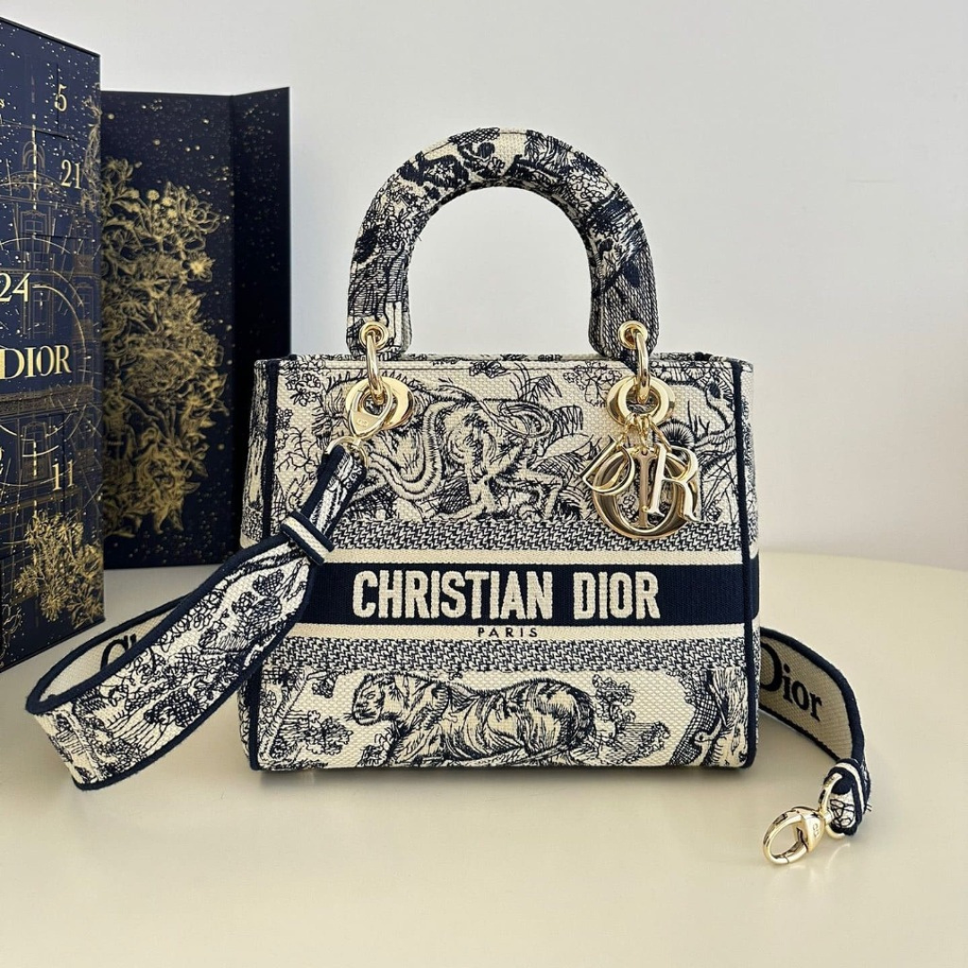 christian Di*r bag lady d-lite bag blue - main image