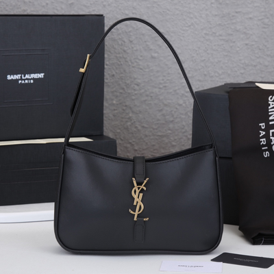 saint laurent smooth calfskin le 5 a 7 mini hobo black - main image
