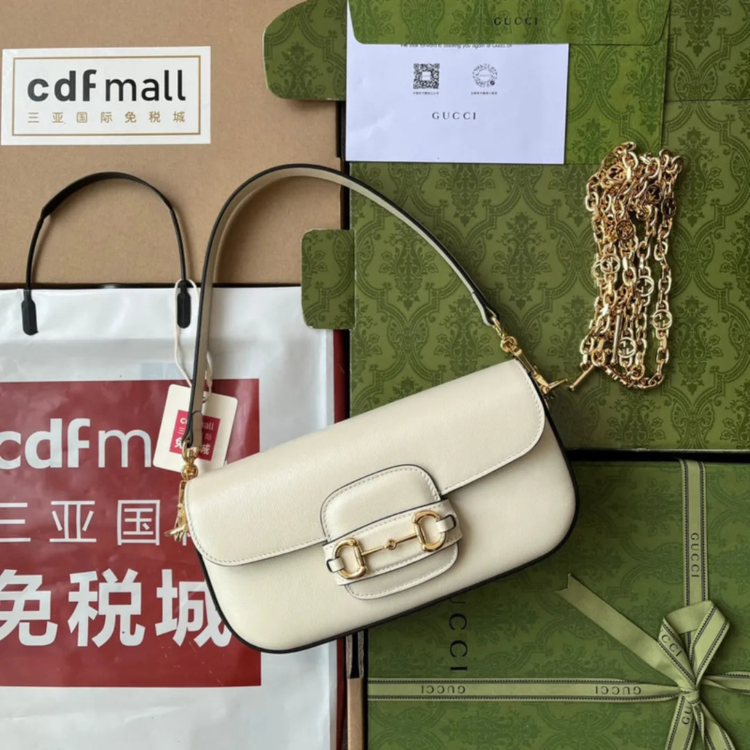Guc*i horsebit 1955 crystals small shoulder bag - main image