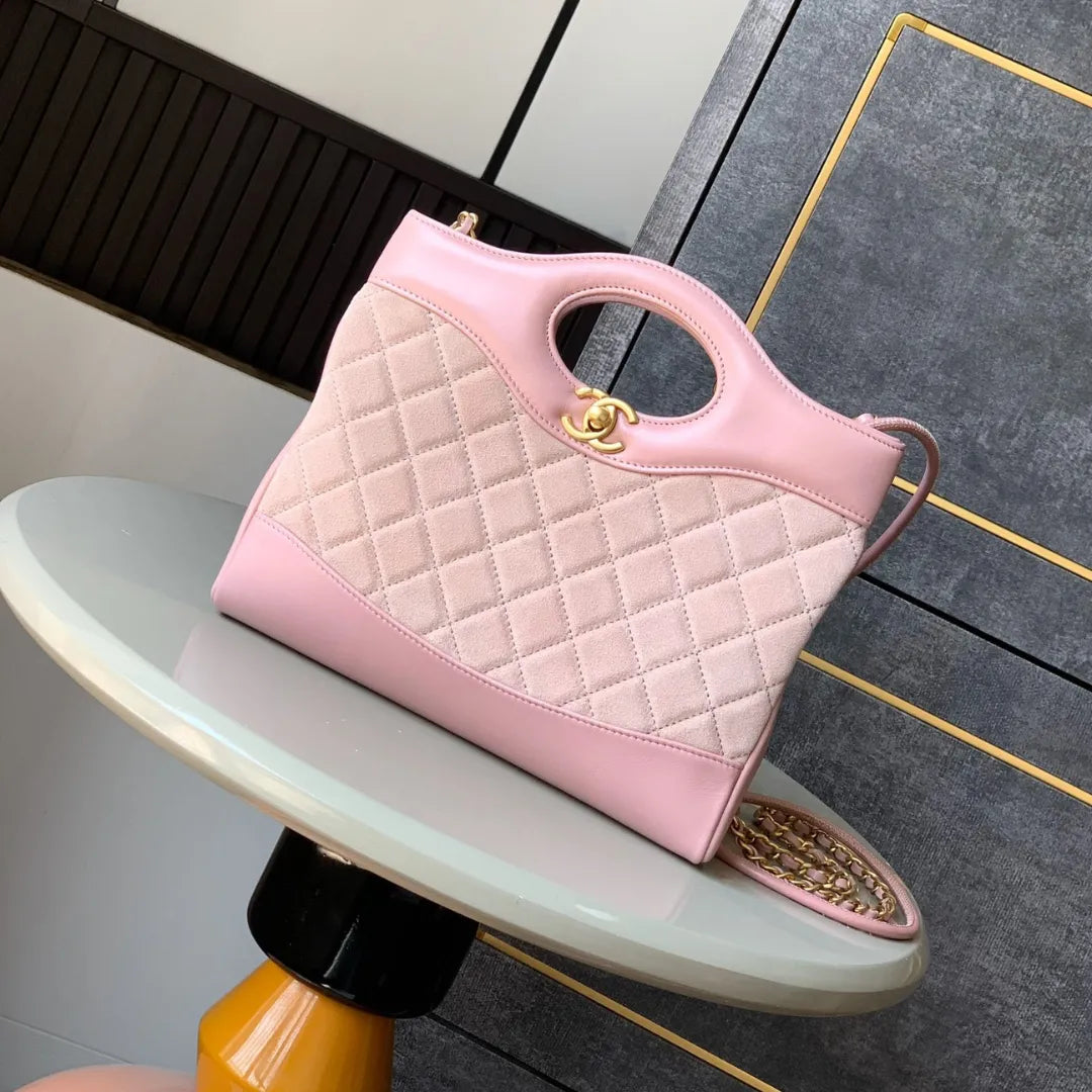 Chan*l  calfskin suede quilted mini 31 shopping bag - main image