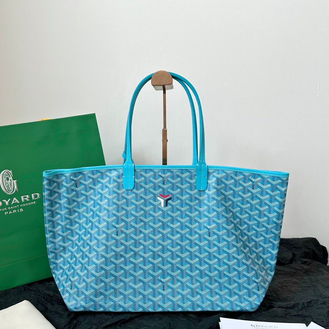 Goya*d blue coated canvas leather small saint Lou*s tote - main image