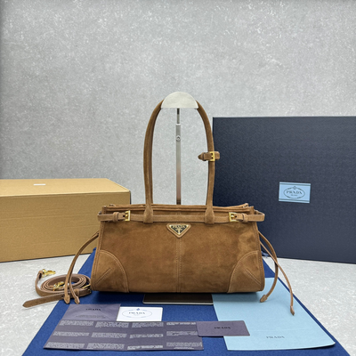 Pr*da bonnie medium suede handbag for women - main image