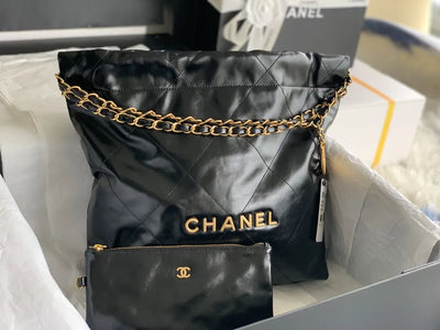 Chan*l 22 small handbag in black - image 2