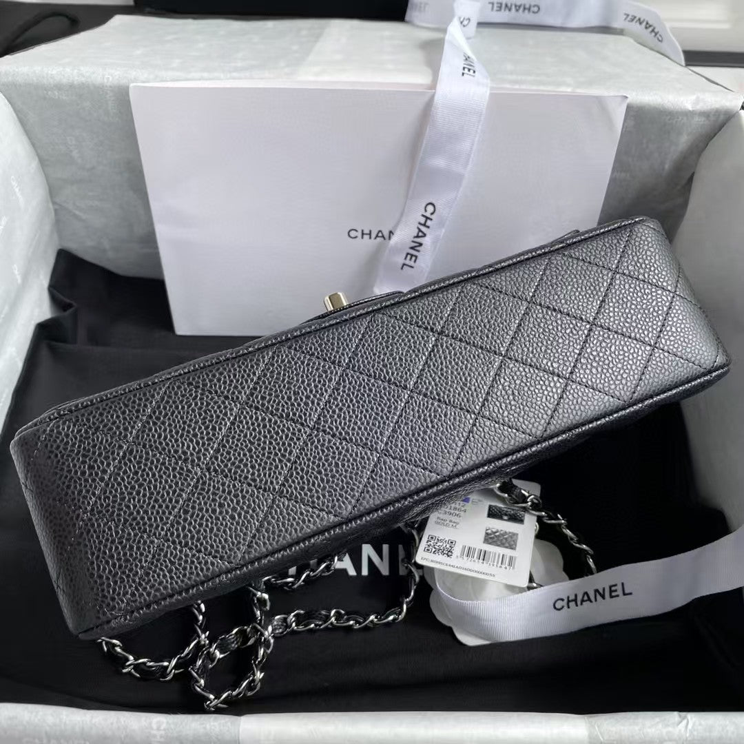 Chan*l classic handbag black with silver lock 25cm - image 3