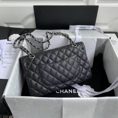 Chan*l classic handbag black with silver lock 25cm - image 4