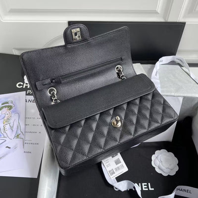 Chan*l classic handbag black with silver lock 25cm - image 5