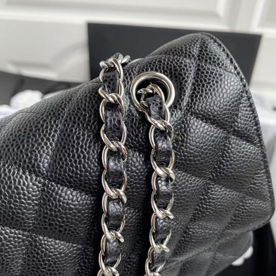 Chan*l classic handbag black with silver lock 25cm - image 7