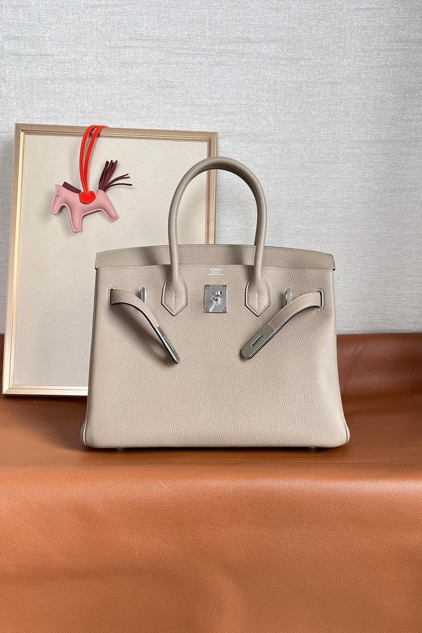 Herm*s birkin 30cm gris tourterelle palladium hardware - image 2