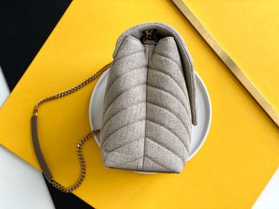 saint laurent beige suede y quilted monogram - image 9