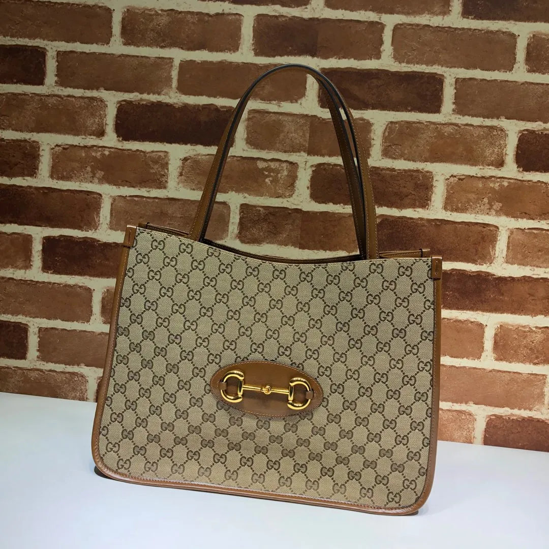 Guc*i horsebit 1955 gg supreme canvas leather - main image