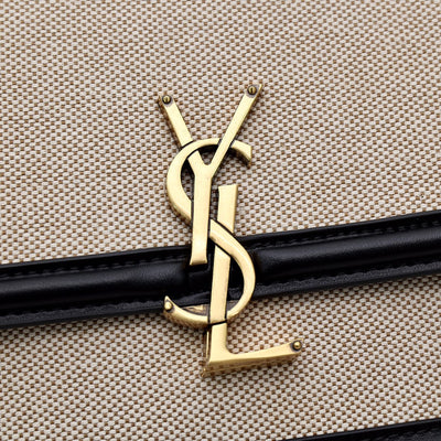 saint laurent solferino medium cotton and leather shoulder bag - image 5