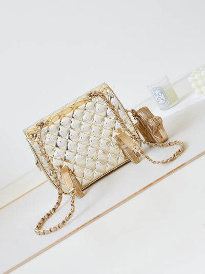 Chan*l 24c gold mirror star bag - image 5