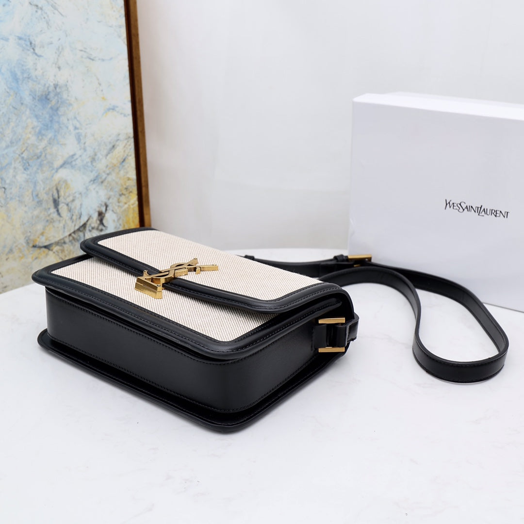 saint laurent solferino medium cotton and leather shoulder bag - image 6