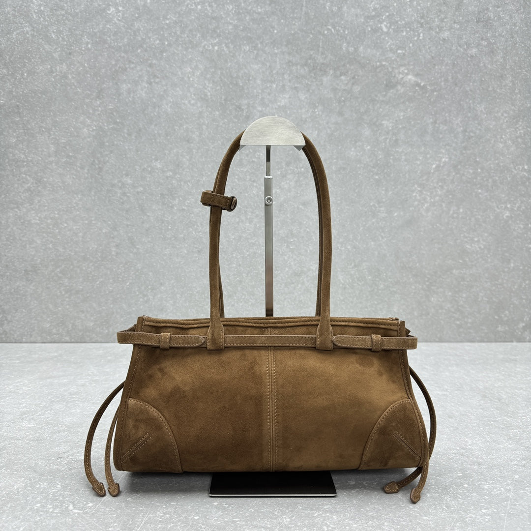 Pr*da bonnie medium suede handbag for women - image 5