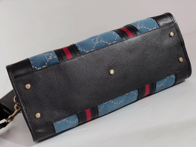 Guc*i velvet gg monogram textured calfskin - image 7