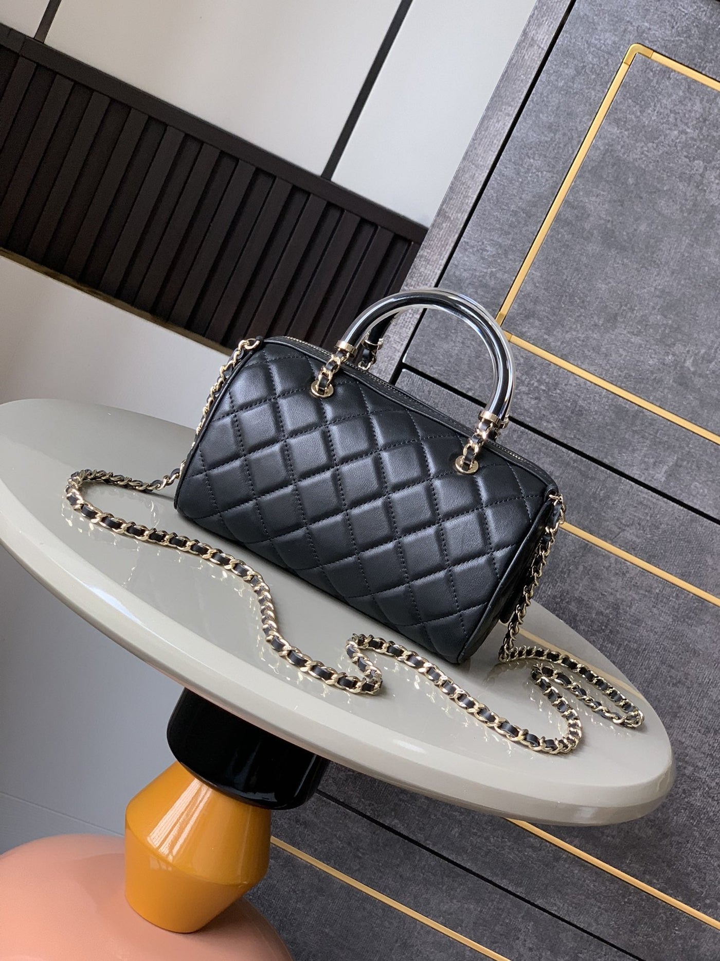 Chan*l matelasse black shoulder bag leather - image 5