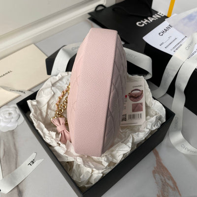 Chan*l mini gold chain bag, light pink cn628 - image 4
