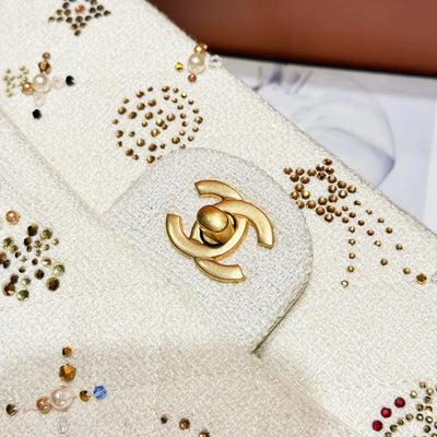Chan*l flap bag leather bag with gold hardware - image 6