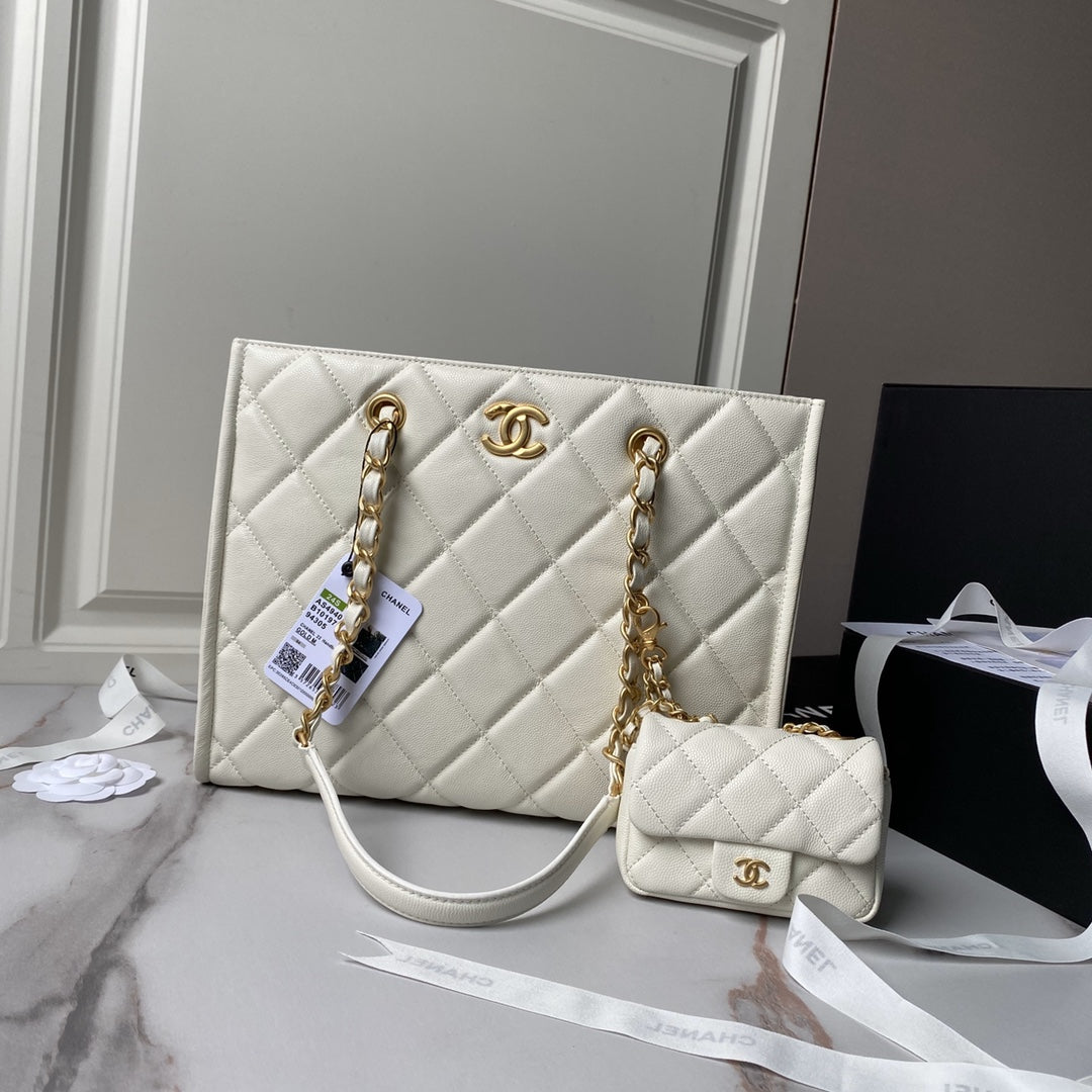 Chan*l small tote white - main image