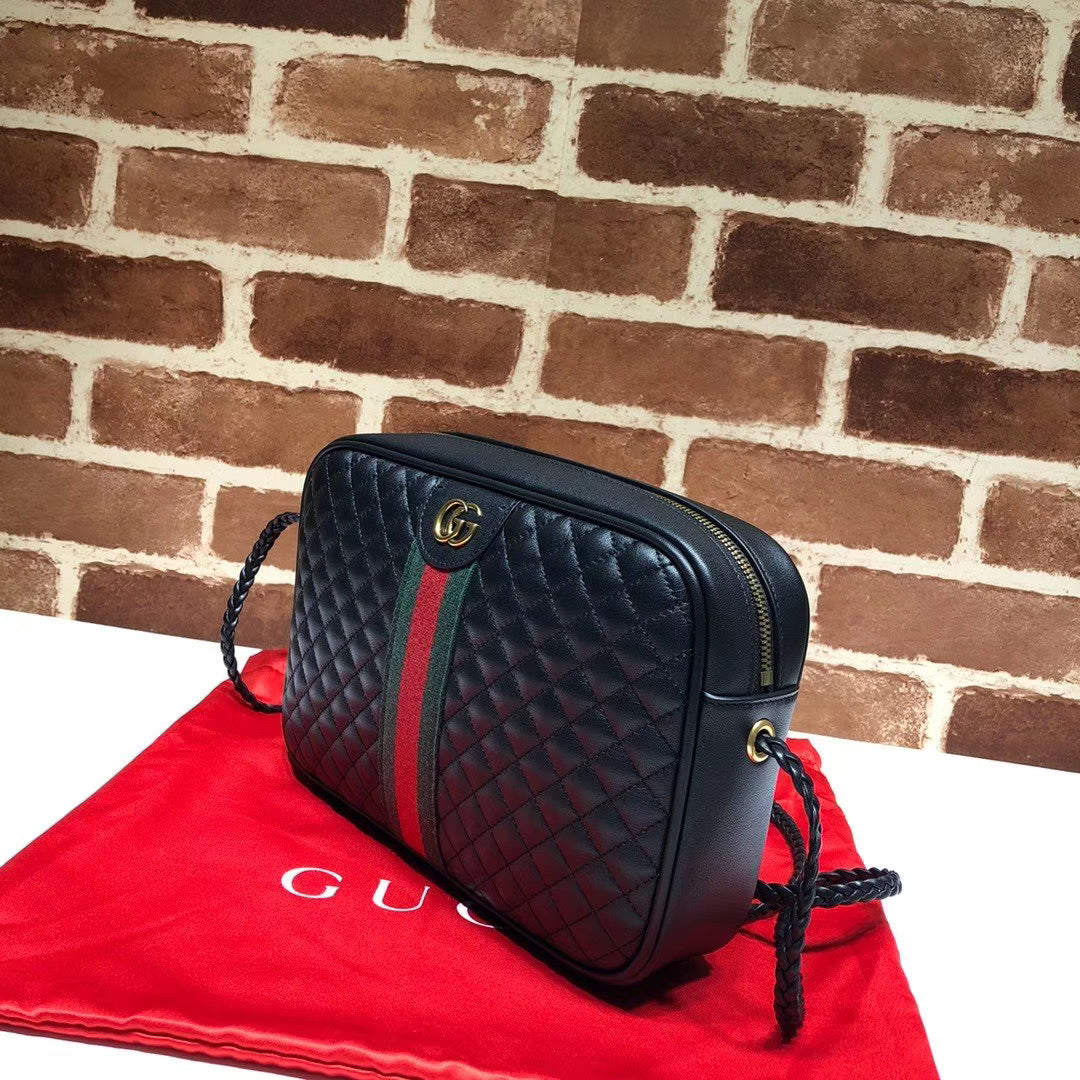 Guc*i black mini trapuntata crossbody bag leather - image 6