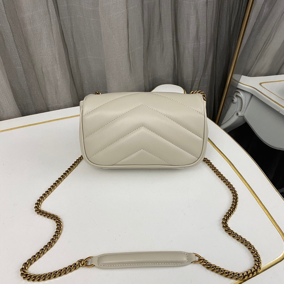 Y*L loulou medium in matelassé lambskin white - image 5