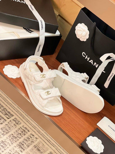 Chan*l white dad sandals - image 2