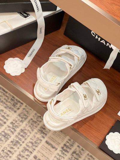 Chan*l white dad sandals - image 6